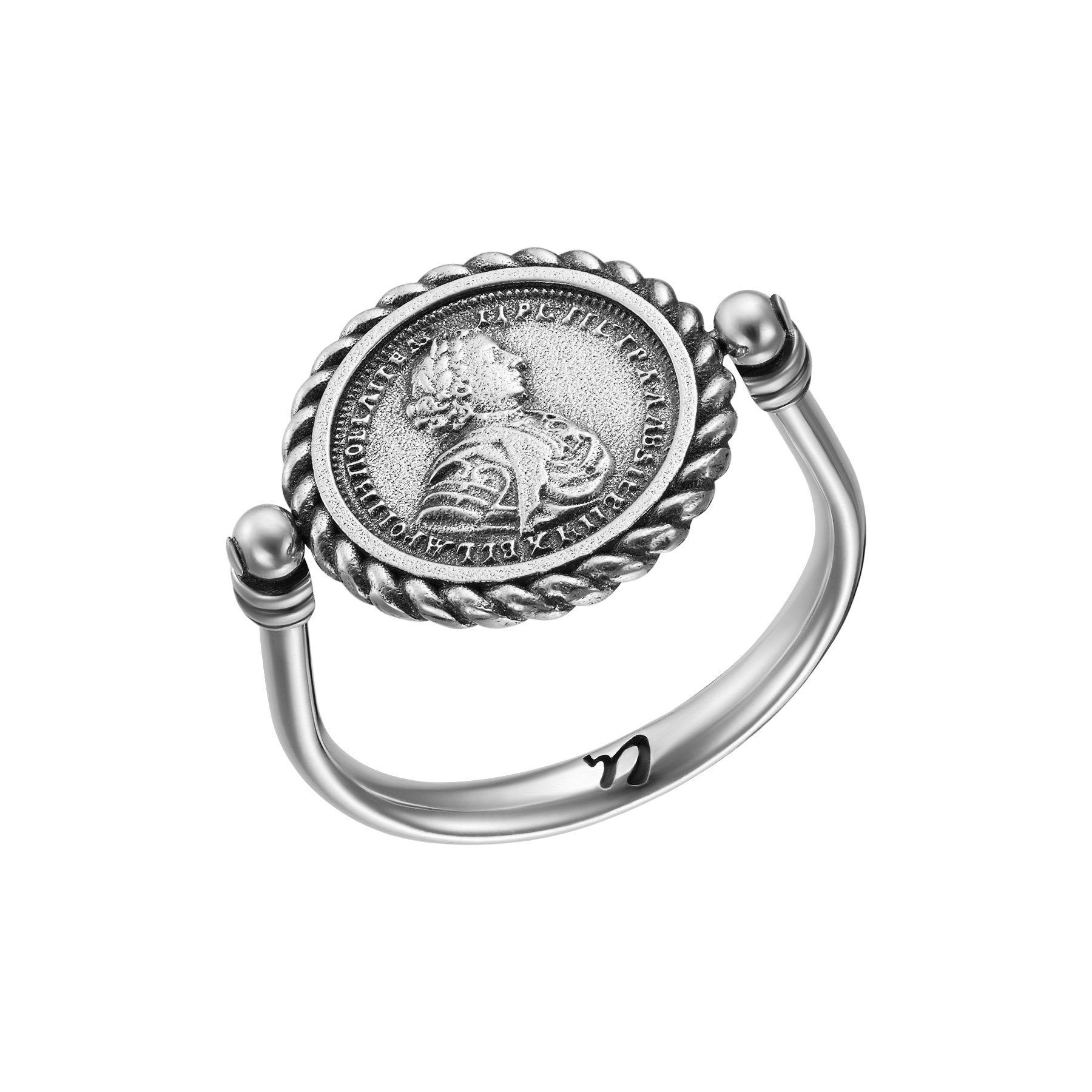 Кольцо Орел и Решка чернение