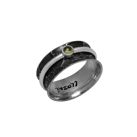 Кольцо Спинер с хризолитом