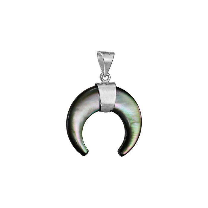 Подвеска Лунница с темным перламутром