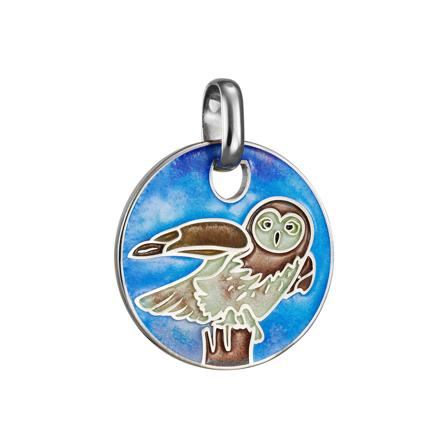 Подвеска Сова с горячей эмалью